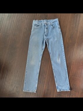 Wrangler Unisex’s Faded Straightleg Jeans - 31x32in, Size 10-12 Women